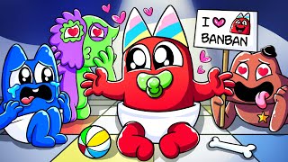 Poppy Playtime Chapter 3 Animation  BABY BANBAN GETS A FANCLUB WHY is FLUMBO CRYING  SM Toons [upl. by Esylla]