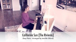 California Sun The Rivieras  Easy Piano Sheet Music [upl. by Toscano]