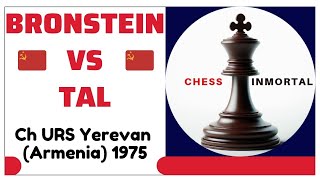 David Bronstein vs Mikhail Tal URS Championship Yerevan Armenia 1975 [upl. by Elysia]