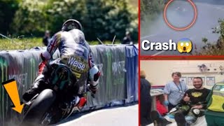 HEAVY CRASH 😱💔 Peter Hickmans HIGHSPEED CRASH at Ginger Hall Isle of Man Senior TT 2024 [upl. by Thessa]