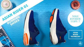 ASIAN Rider 01 Running Shoes for Men and Boys  Unboxing amp Review  Nike Joyride [upl. by Anilem]