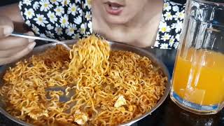 Street Food Mukbang  Eating Indian Spicy Egg Chowmein and maaza  ASMR EATING sbmukbang [upl. by Abijah123]