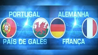 Chamada Globo Portugal X Gales  França X Alemanha Euro 16 [upl. by Dib]