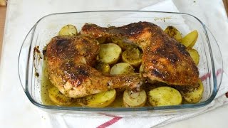 Pollo al horno con miel y mostaza ¡Una receta fácil y deliciosa [upl. by Alfonso]