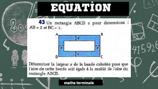 Comment résoudre un problème avec Équations  Mathématiques première [upl. by Eimiaj85]