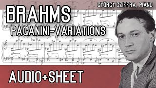 Brahms  Paganini Variations I  II AudioSheet Cziffra [upl. by Ardnik]