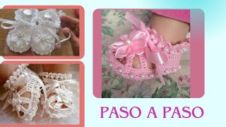 🤩🥰Zapatitos tejidos para bebe PASO A PASO [upl. by Nodnek]