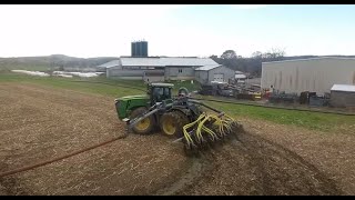 New concept Swivel low disturbance manure injector Manure dragline made easy [upl. by Poucher]