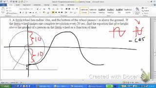 Modeling with Trig functions [upl. by Cid]