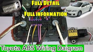 Toyota GLI 2016 ABS amp deceleration sensor Wiring daigram  complete information [upl. by Franek]