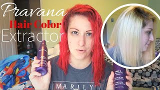 Removing Red Hair Dye  PRAVANA HAIR COLOR EXTRACTOR [upl. by Wilinski]