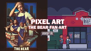 speedpaint pixel art Richie amp Carmy The Bear fan art [upl. by De]