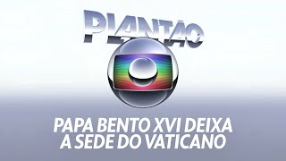 PLANTÃO GLOBO APÓS RENÚNCIA PAPA BENTO XVI DEIXA A SEDE DO VATICANO 28022013 [upl. by Yebloc817]