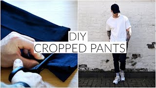 EASY DIY CROPPED PANTS TUTORIAL  Mens Fashion  Daniel Simmons [upl. by Bevvy]