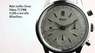 Wyler Incaflex 1291 15024 Valjoux 72 37MM Oversized Stainless Steel [upl. by Herr56]