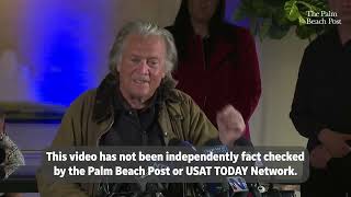 Steve Bannon press conference Claims 2020 election was stolen urges Trump to do 2024 vote analysis [upl. by Marty]