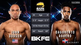 JOHN DODSON VS DAGOBERTO AGUERO FULL FIGHT BKFC 59 [upl. by Alah]