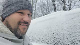 Smoky Mountain Snow Truck door frozen shut [upl. by Wengert]