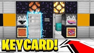 How to Make a KEY CARD SECURITY DOOR in Minecraft NO MODS [upl. by Ainatit]