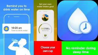 App Review Drink Water Reminder Water Tracker amp Alarm [upl. by Ketchan]