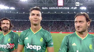 Cristiano Ronaldo Francesco Totti amp Andrea Pirlo  Parita Del Cuore 2019 [upl. by Alaehcim]