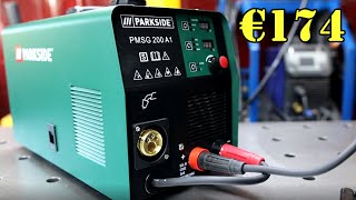 Parkside lasapparaat van de Lidl unboxing en de eerste las met fluxcore [upl. by Ydnyc]