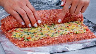 Minced meat roulade for holidays  easy and cheap recipe [upl. by Arehs]