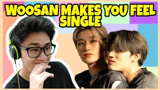 Woosan making us feel single for 5 minutes reaction [upl. by Annoyt]