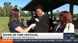 People enjoying the celebration at River of Fire Festival in Kennewick [upl. by Killy598]