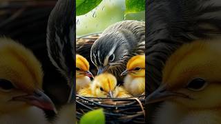 A Bird saves her chicks from rain birds birdsounds short birdworld birdsinging storybird [upl. by Acire]