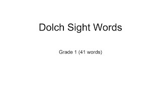 Dolch Sight Words for Grade 1  Boost Reading Skills with Essential Words [upl. by Essex]