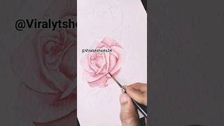 How to paint a Rose  Red flower  easy painting  acrylic colour [upl. by Griz]