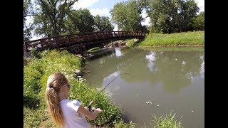 Trout fishing at Trout Run stream Decorah hatchery [upl. by Ordnajela88]