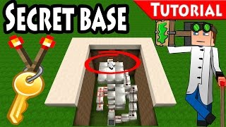 Minecraft Secret Redstone Base Tutorial  DOWNLOAD  Torch key  Elevator  18 [upl. by Baudin]