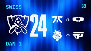 LoL Worlds 2024  Fnatic vs DK  G2 Esports vs paiN  SWISS Dan 1 [upl. by Maples]