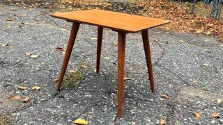 Thrift Store Rescue 7  Quick Refinish of a Mid Century Table  Planner Group by Paul McCobb [upl. by Matthaeus]