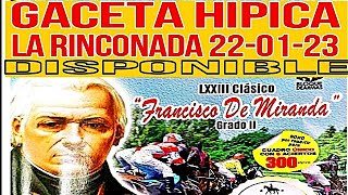 DESCARGUE GACETA HIPICA 220123  LA RINCONADA  LINK EN LA DESCRIPCION [upl. by Mosenthal592]