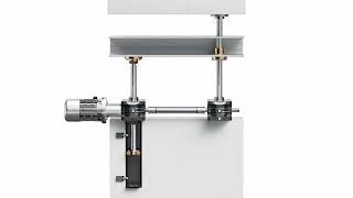 Functionality  Rotating and translating spindle for screw jacks [upl. by Noellyn]