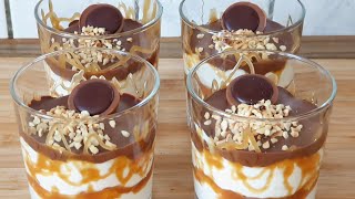 Toffifee Becher 😍 mit Karamellsauce  Dessert Rezept [upl. by Ertnod]