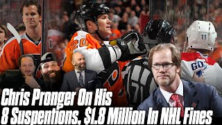 Chris Pronger Talks His 8 NHL Suspensions 18 MILLION In Fines [upl. by Ynnaffit]