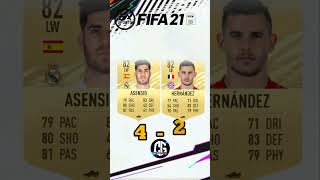 😱ASENSIO VS HERNANDEZ CARDS IN FIFA HISTORY [upl. by Keelin]