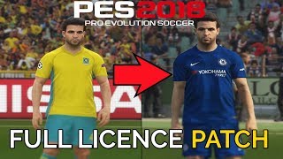 PES 2018 How to Install Official Team Names Kits Logos Leagues amp More [upl. by Anahtor]