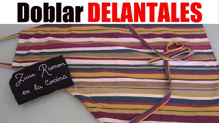 Cómo DOBLAR DELANTALES de cocina 👩‍🍳 Método del bolsillito [upl. by Assyle]