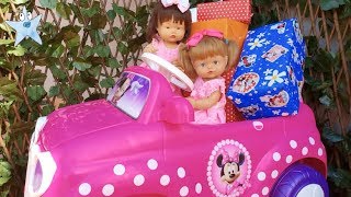 Ani y Ona Nenuco BUSCAN JUGUETES ESCONDIDOS de Minnie Mouse en su coche nuevo [upl. by Ikciv]