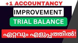 Trial Balance പഠിക്കാം 5 Mark ഉറപ്പിക്കാംPlus OneAccountancyImprovementTrial Balance Preparation [upl. by Yrahk]