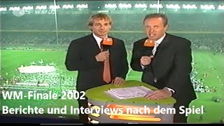 ZDF 30062002  Komplette Nachberichterstattung zum verlorenen WMFinale gegen Brasilien [upl. by Frasco776]