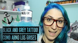 ► COMO HACER MEZCLA DE SOMBRAS PARA TATUAR ◄ BLACK AND GREY [upl. by Behn840]