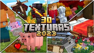 TOP 30 TEXTURAS DE 2023 PARA MINECRAFT PE BEDROCK [upl. by Ignatz]