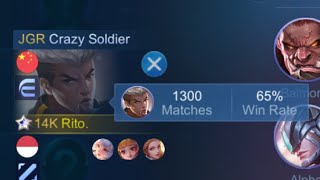 THIS IS HOW 1300 MATCHES CHOU PLAYS CHOU  MLBB [upl. by Halian]