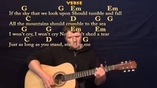 Stand By Me Ben E King Easy Guitar Strum Cover Lesson with LyricsChords  Capo 2nd standbyme [upl. by Marijo]